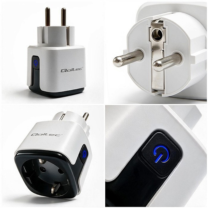 Qoltec 52710 Išmanusis Wi-Fi kištukas 16A | Laikmatis | Energijos skaitiklis | Tuya | Smart Life | Amazon Alexa | Google Assista – 4
