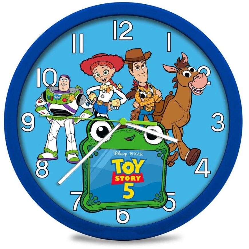 Kids Licensing KIDS Seinäkello lapsille Toy Story 5, suuri helposti luettava kellotaulu, seinäkello, 25 cm / Tsf3002 (SB12213) – 2