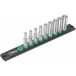 Wera magnētiskā josla 9 gabalu garo uzgaļu komplekts, ar 1/4" piedziņu