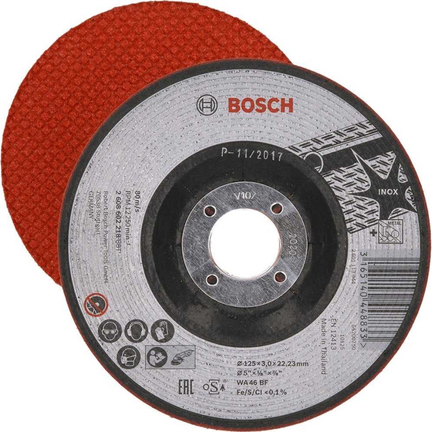 Bosch hiomalevy 125x3x22.23mm, INOX + metalli