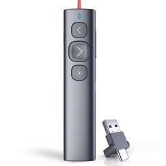 Toimitusohjain - Norwii N95 Plus BLE, punainen ja vihreä lasersäde, USB-A/USB-C, 100 m, 300 mAh, 31 g