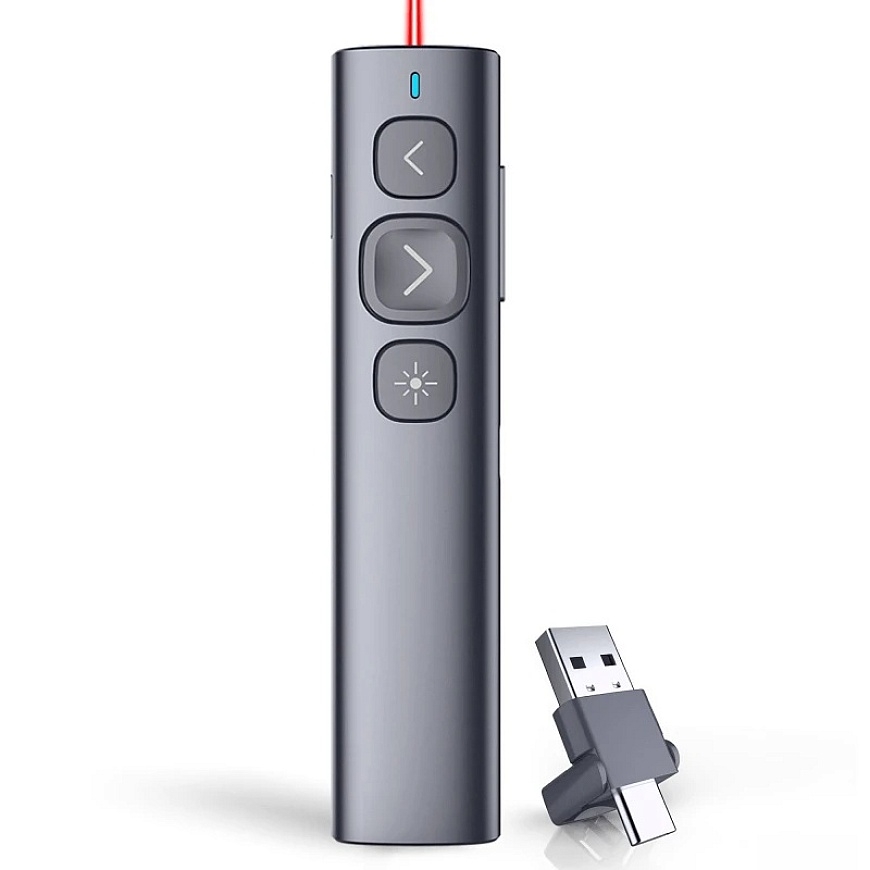 Pristatymų pultelis - Norwii N95 Plus BLE, raudonas ir žalias lazeris, USB-A/USB-C, 100 m, 300 mAh, 31 g – 3