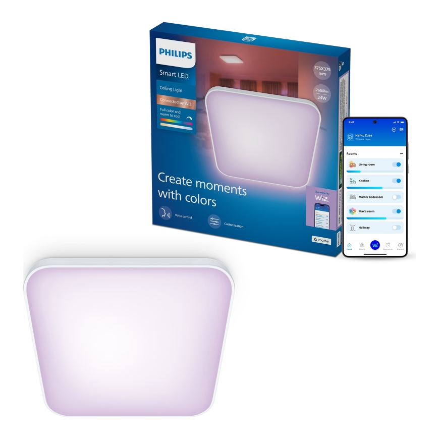 Philips Smart Lighting Ceiling kattovalaisin, 24 W, W, SQ 27-65, RGB, TW – 2