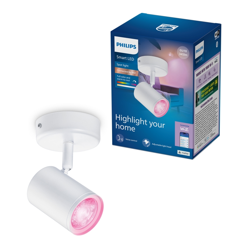 Philips Smart Lighting BOS spotlight, 1 x 5 W, W, 22-65 K, RGB