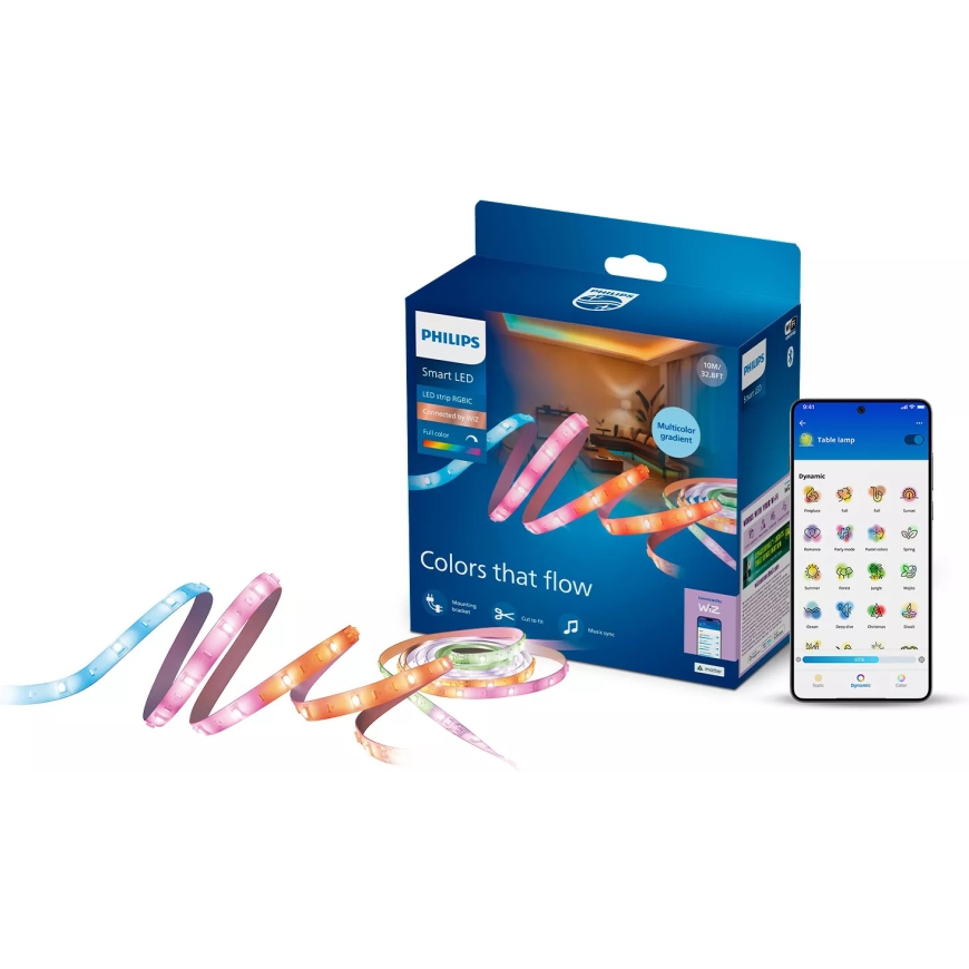 Philips Smart Lighting RGBIC gaismas lente, 10 m – 2