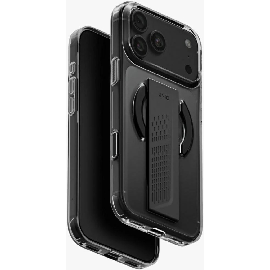 Чехол UNIQ Heldro Air для iPhone 18 Pro Max / 17 Pro Max, с Magclick зарядкой, темно-серый (тонированный дымчатый) – 2