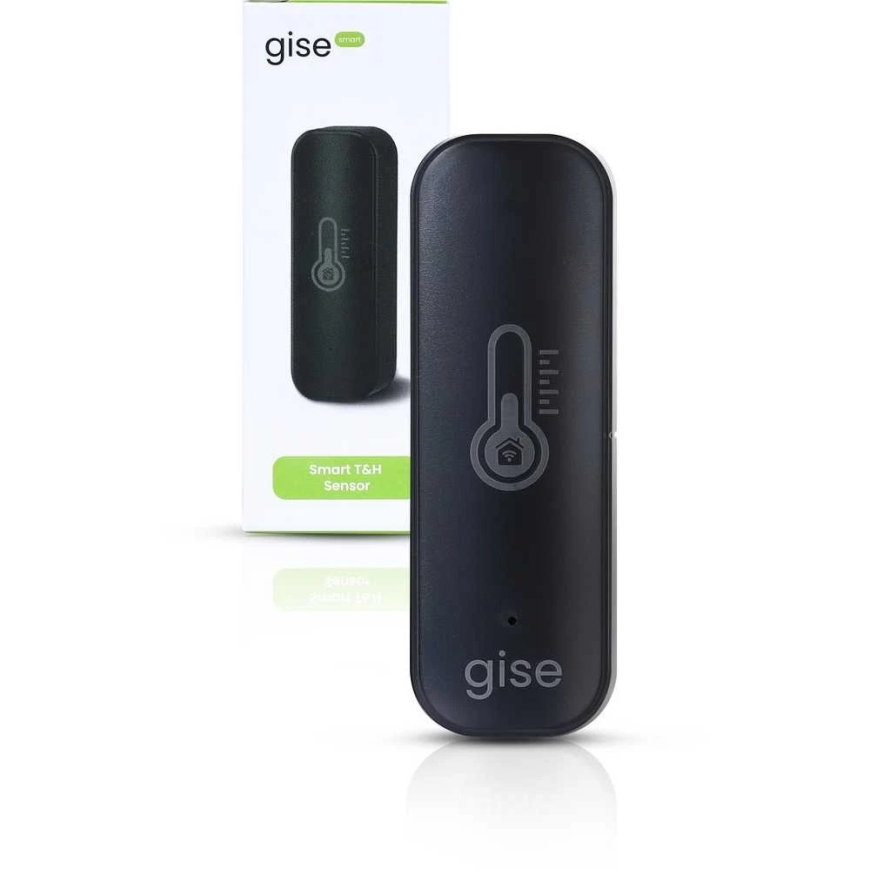GISE Smart Temperature and Humidity Sensor Wi-Fi Black | Tuya | GTHS-WF-01-B