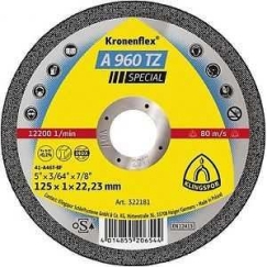 Klingspor Klingspor Metāla griešanas disks 125mm x 1,0mm x 22,2mm A960 TZ