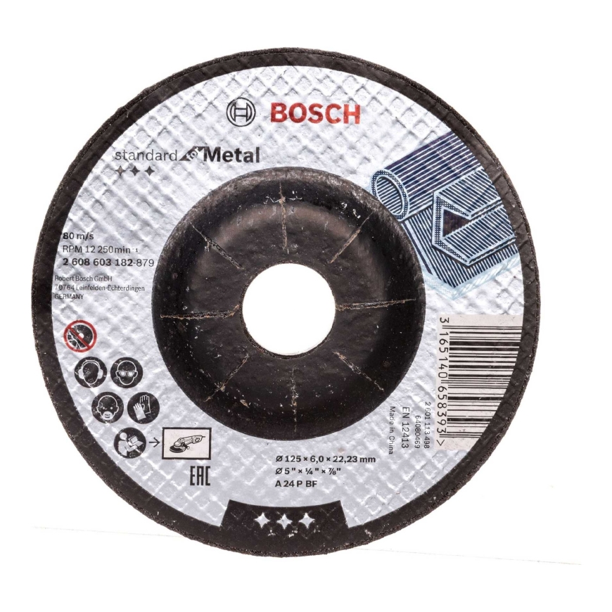 Bosch kõver lihvimisratta 125 mm standard metallile A 24 P BF