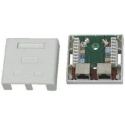 DATACOM Data socket STP CAT5E 2xRJ45 white DATACOM Data socket STP CAT5E 2xRJ45 white