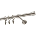 Decastyl VIENA CURTAIN FI 19 MM STAINLESS STEEL EFFECT 480 CM LUNA WITH ROLLERS KOWALSKI Decastyl VIENA CURTAIN FI 19 MM STAINLESS STEEL EFFECT 480 CM LUNA WITH ROLLERS KOWALSKI