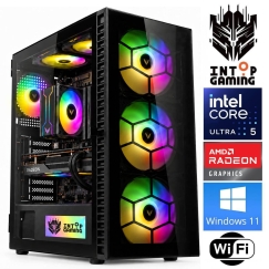 INTOP Ultra 5 250KF Plus 16GB DDR5 250SSD M.2 NVME RX9060XT 16GB WiFi WIN11Pro
