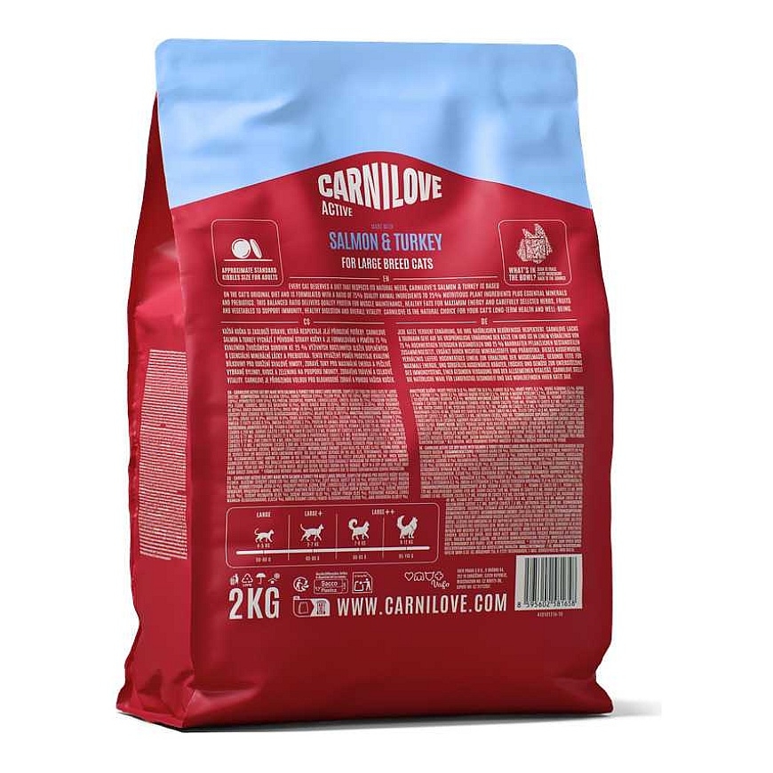 CARNILOVE Carnilove Cat Active Large Breeds Salmon & Turkey 2 kg – 2