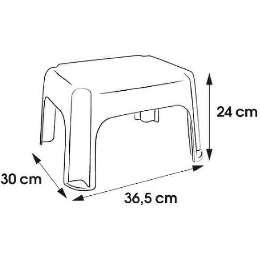 Stool Tim 36,5x30x24cm light silver