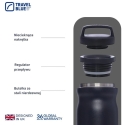 Blue Hydro Flask Buteliukas termiczna Travel Mėlyna juoda Blue Hydro Flask Buteliukas termiczna Travel Mėlyna juoda