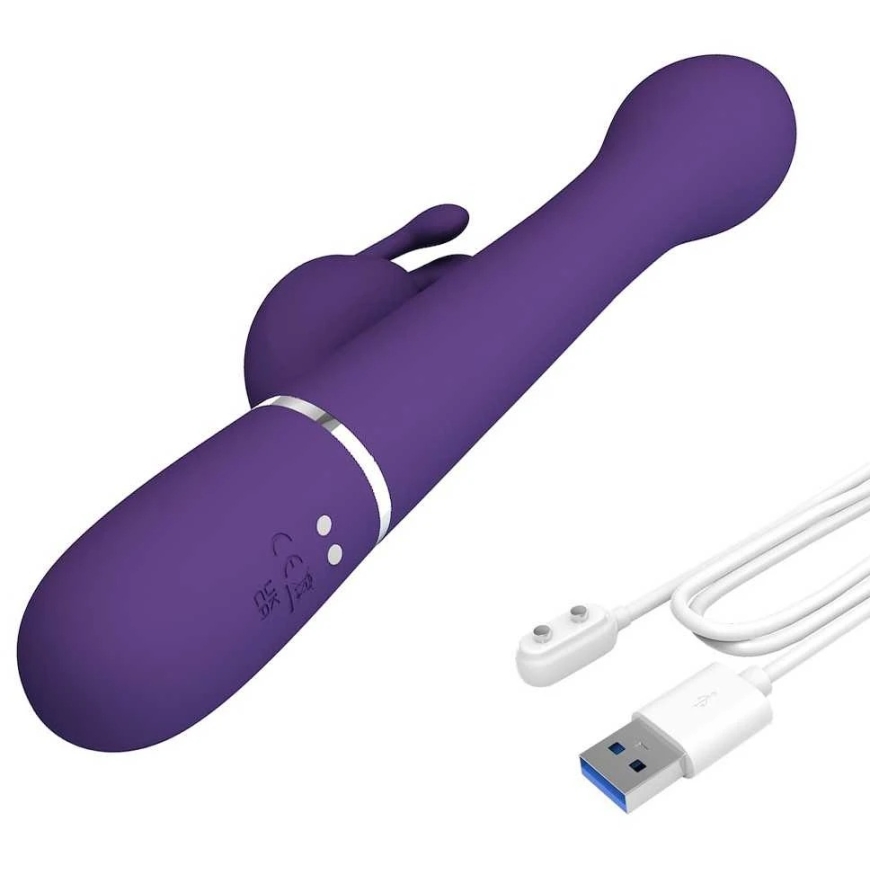 Pretty Love Flirtation PRETTY LOVE - DEJON TRIANGLE VIBRATOR 3 IN 1 MULTIFUNCTIONAL PURPLE – 2