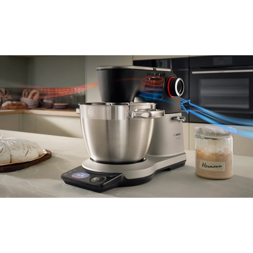Bosch MUMS8ZS00 Sērija 8 Virtuves kombains ar svaru, 1800 W, Sudraba, Melns – 2