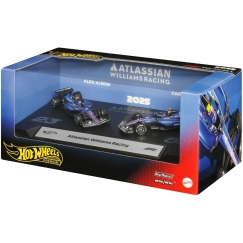 Mattel HOT WHEELS PREMIUM F1 Williams Карлоса Сайнса и Александра Албона автомобили (2 шт.) (JMM98)