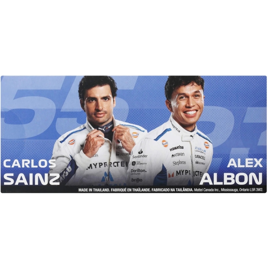 Mattel HOT WHEELS PREMIUM F1 Williams Carlos Sainz ja Alexander Albon autod (2 tk) (JMM98) – 3