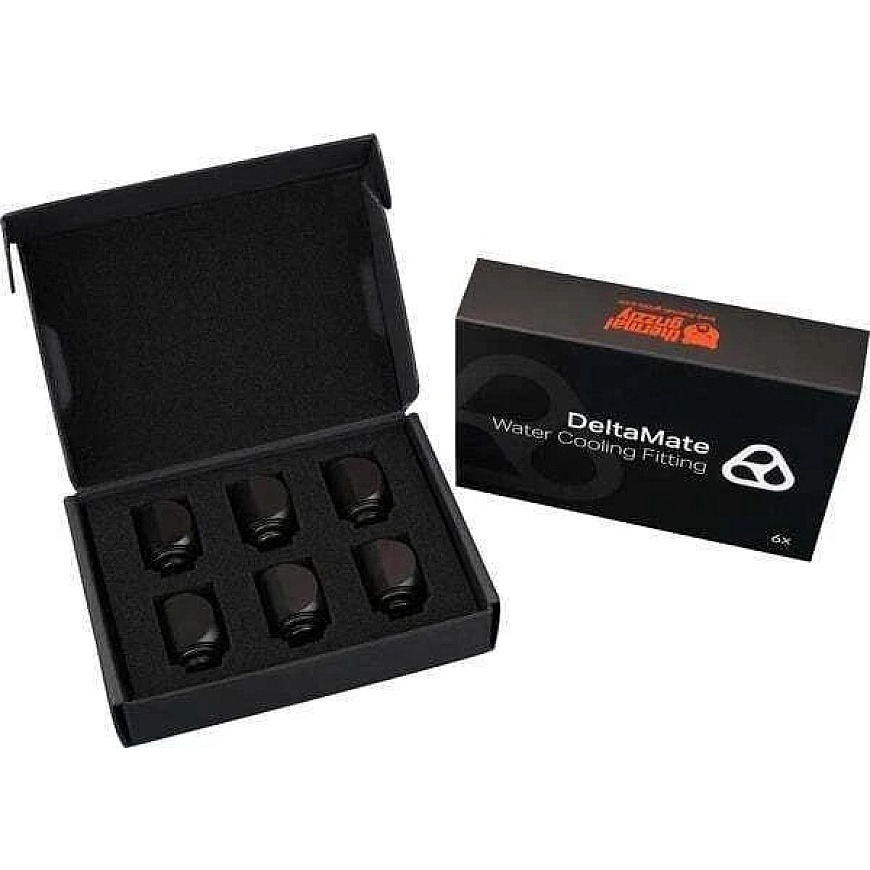 Thermal Grizzly DeltaMate rotary nozzle – 90°, black, 6 pcs. in a package