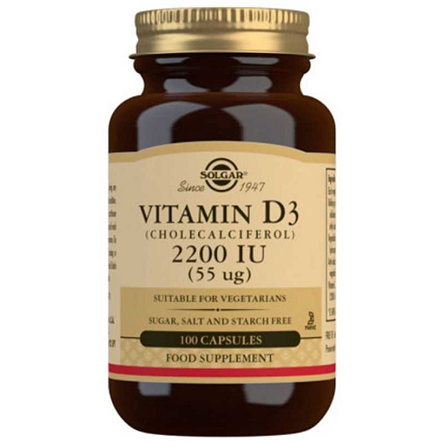 Solgar D3 vitamīns 2200 TV (55 mcg) 100 kapsulas – 2