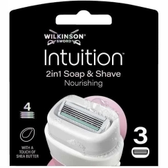 Wilkinson Intuition maitininantis įdėklai su 4 ostrzami 3 vnt.