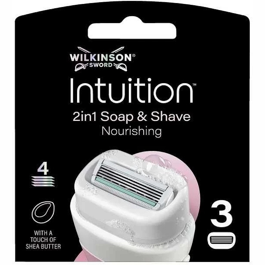 Wilkinson Intuition maitininantis įdėklai su 4 ostrzami 3 vnt.