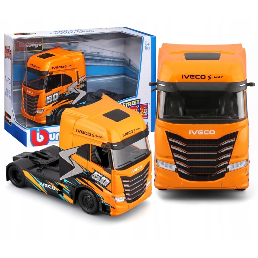 Bburago BBU 1:43 Str. Paloautonkuljetus Mukautetut Hytti Iveco 32208 – 2
