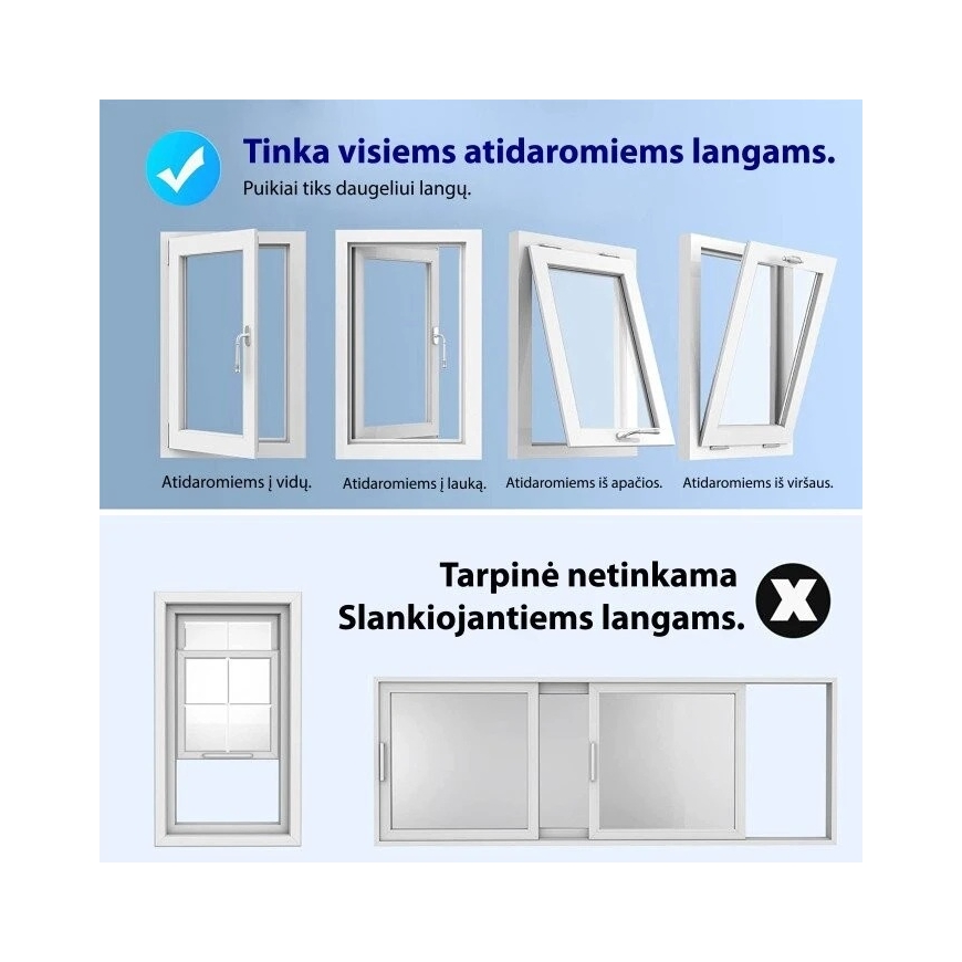 Logu blīvēšanas lente Adolus (400 cm) pārnēsājamam gaisa kondicionierim – 4
