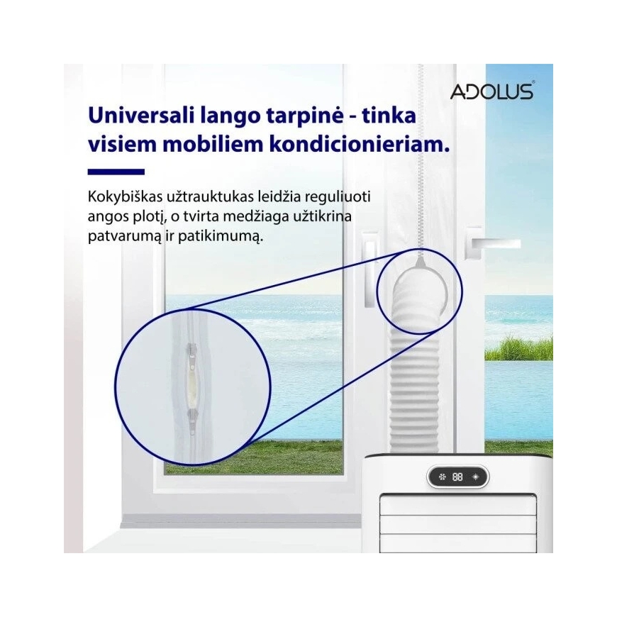 Akna tihend Adolus (400 cm) mobiilsele õhukonditsioneerile – 5
