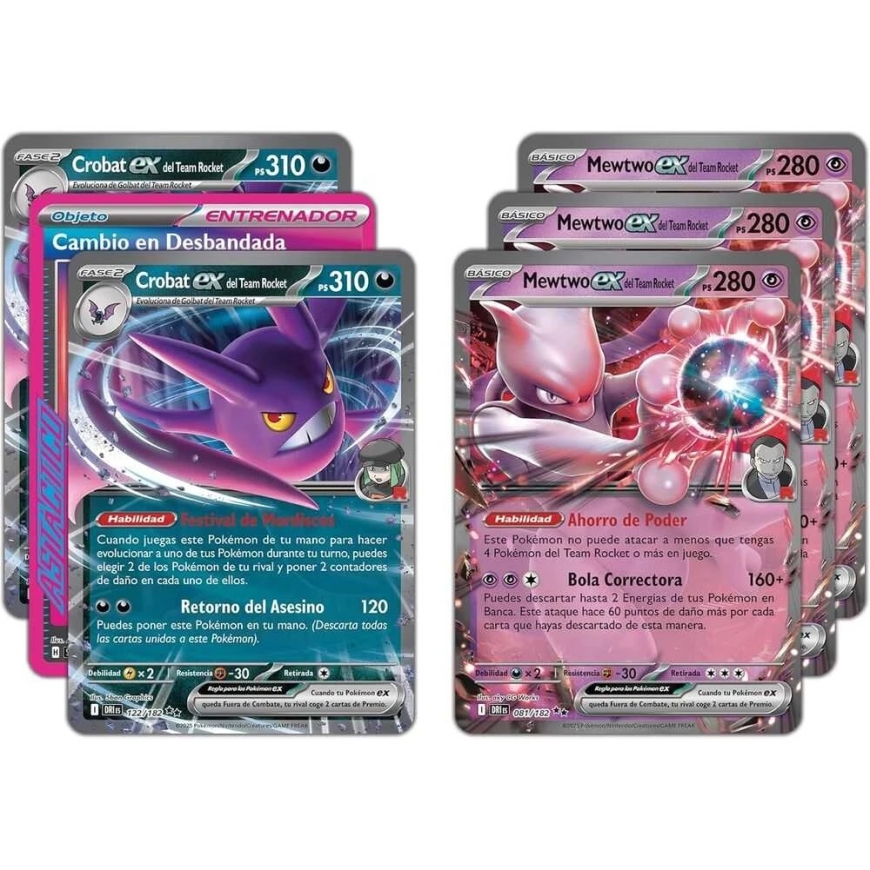 Latin American Pokemon Rockets Mewtwo Ex League Battle Deck Blister of collectible cards – 4