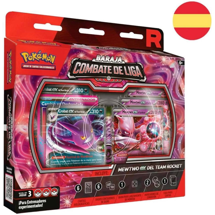 Latinalaisen Amerikan Pokemon Rockets Mewtwo Ex League Battle Deck Blister keräilykortteja – 5
