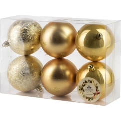 Mondex Since 1986 SANTA LILA 6 kalėdinių rutulių rinkinys 8 cm