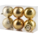 Mondex Since 1986 SANTA LILA 6 joulupallon sarja 8 cm Mondex Since 1986 SANTA LILA 6 joulupallon sarja 8 cm
