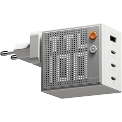 Įkroviklis PowerNeed SHARGE Pixel 100 GaN, 100 W, 3x USB-C, 1x USB-A – baltas (CDT-SG-100-EUR-DZP-BAI)