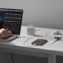 PowerNeed SHARGE Pixel 100 GaN laadija, 100 W, 3x USB-C, 1x USB-A – valge (CDT-SG-100-EUR-DZP-BAI)