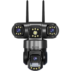 BLOW WiFi kamera ar 3 objektīviem, 6MP, V380, melna