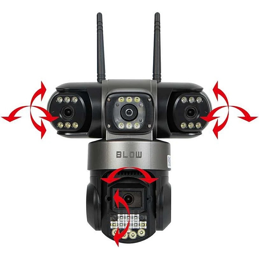BLOW WiFi-kamera 3 objektiivilla, 6MP, V380, musta – 2