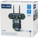 BLOW WiFi kamera ar 3 objektīviem, 6MP, V380, melna BLOW WiFi kamera ar 3 objektīviem, 6MP, V380, melna