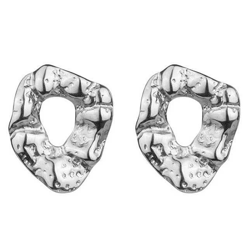 Marc Malone Designer Stainless Steel Earrings Haisley Silver Earrings MCE24014S