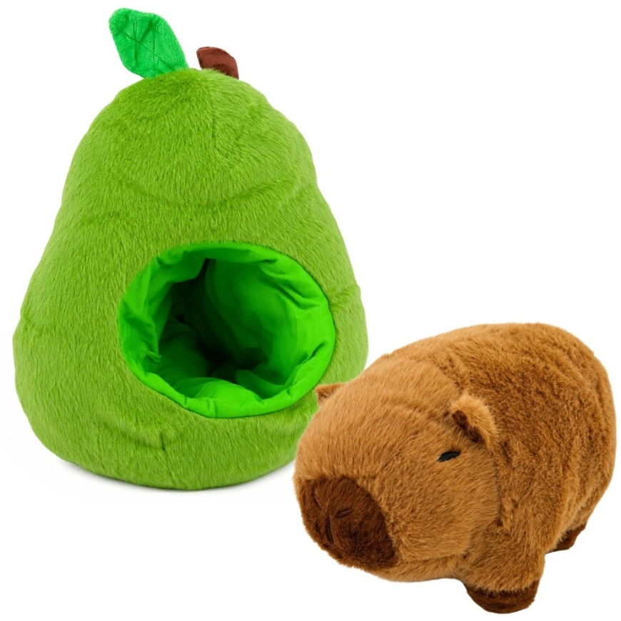 Lean Toys Plush Toy "Avocado with Capybara" 2 in 1, Green, 25 × 25 × 15 cm – 3