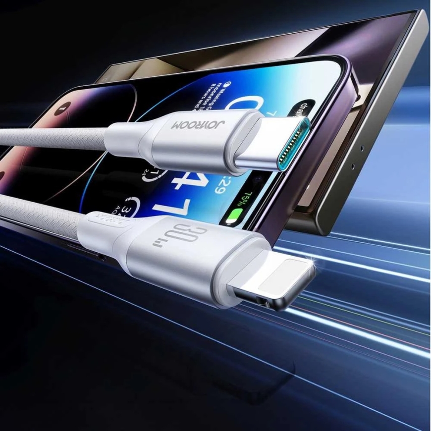 Joyroom S-A28 USB-C kuni Lightning kaabel 30W 2.0m valge – 2