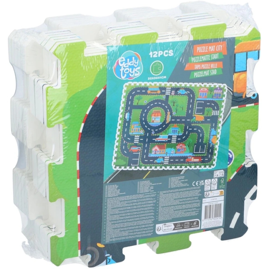 Eddy Toys EVA FOAM PLAY MAT PUZZLE 30X30CM CITY 12 ELEMENTS 322414 – 3
