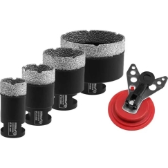 Dedra Diamond Drill Bit Set 28 35 45 68mm for Wet Drilling