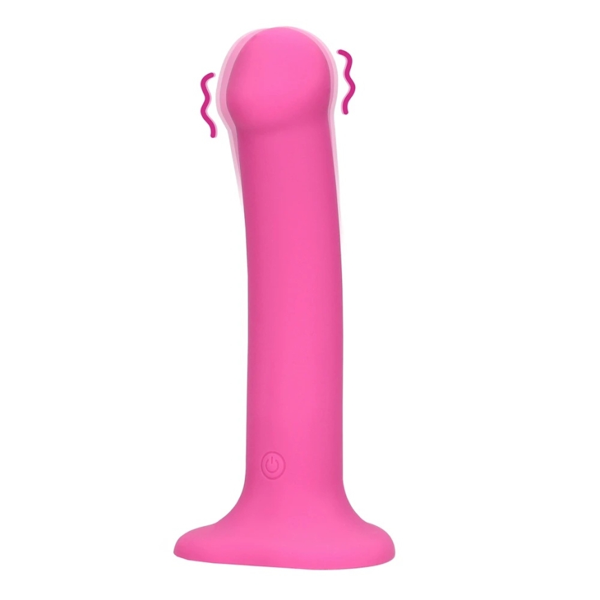Loveline By Shots Roosa Non-Phallic Vibrating Dildo - Keskmine - Võimas Roosa