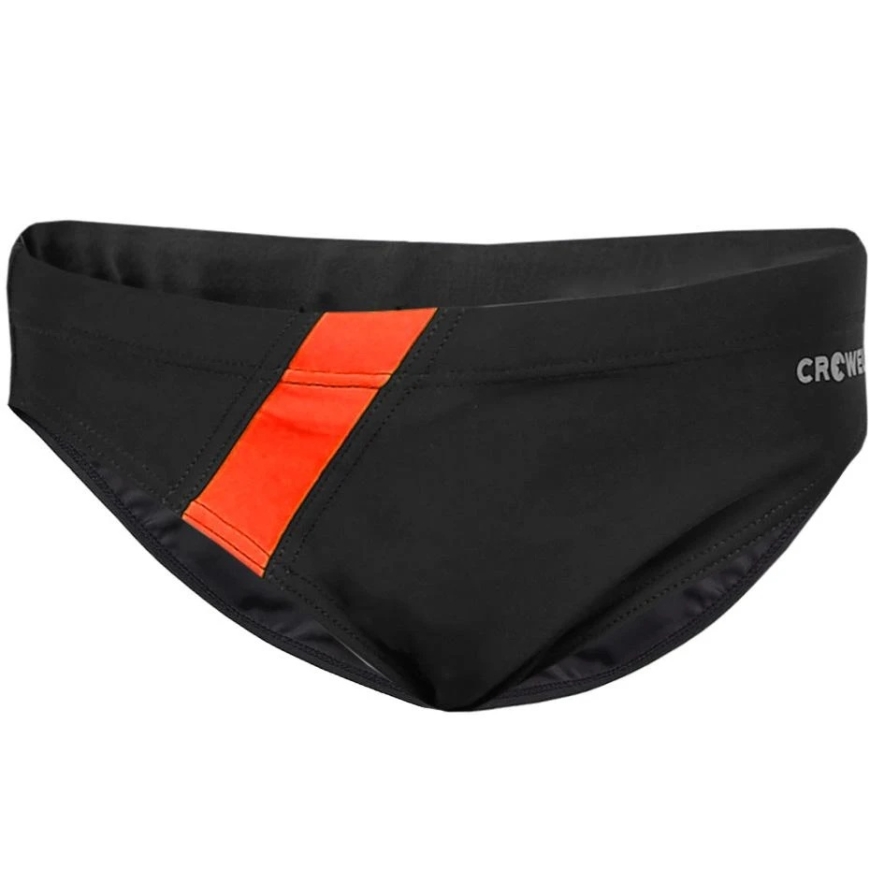 Uimapuku pojille Crowell Oscar col.01 musta-oranssi (158 cm)