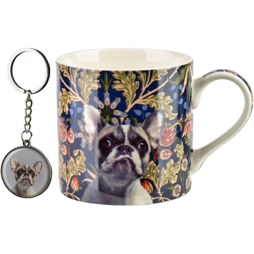 Affek Design NOYA Mug with Keychain 380ml 9x13x9cm French Bulldog