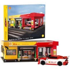 CaDA Shell Rakennuspalveluasema Rakennuspalikat 1697 kappaletta C66025W