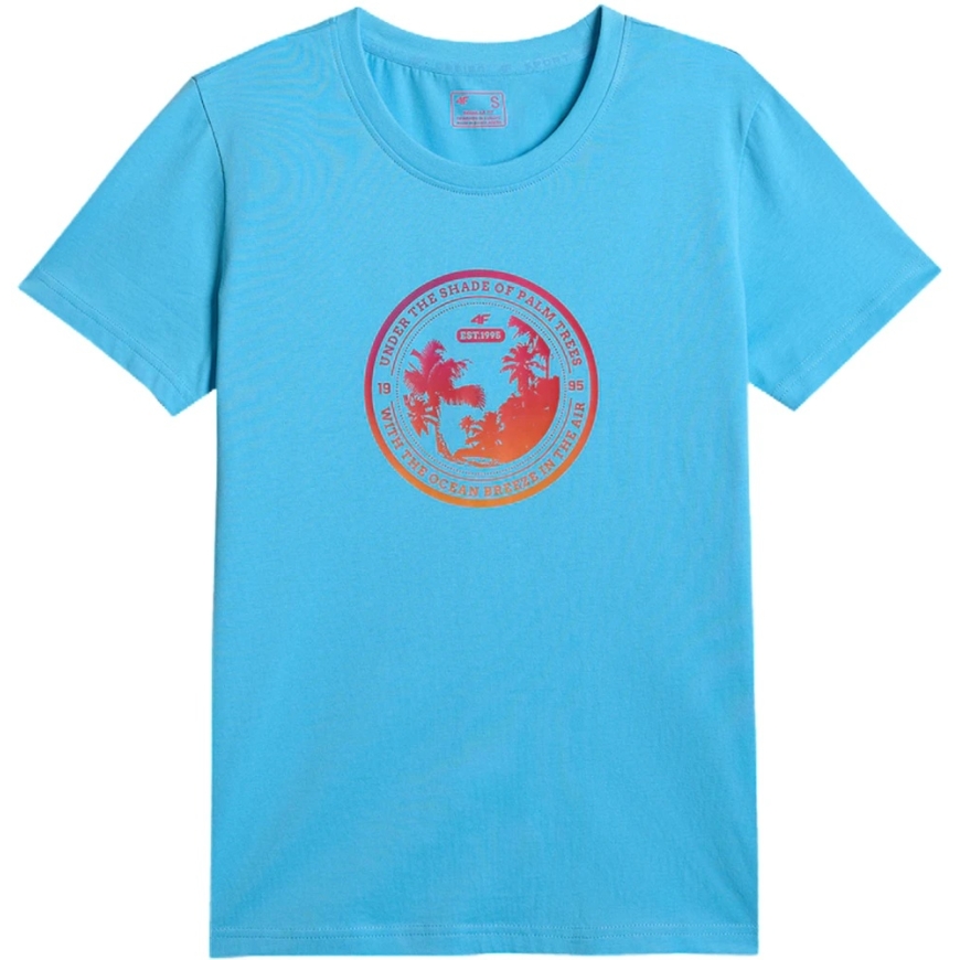 Women’s T-shirt 4F F2718 blue 4FWSS26TTSHF2718 33S (S) – 2
