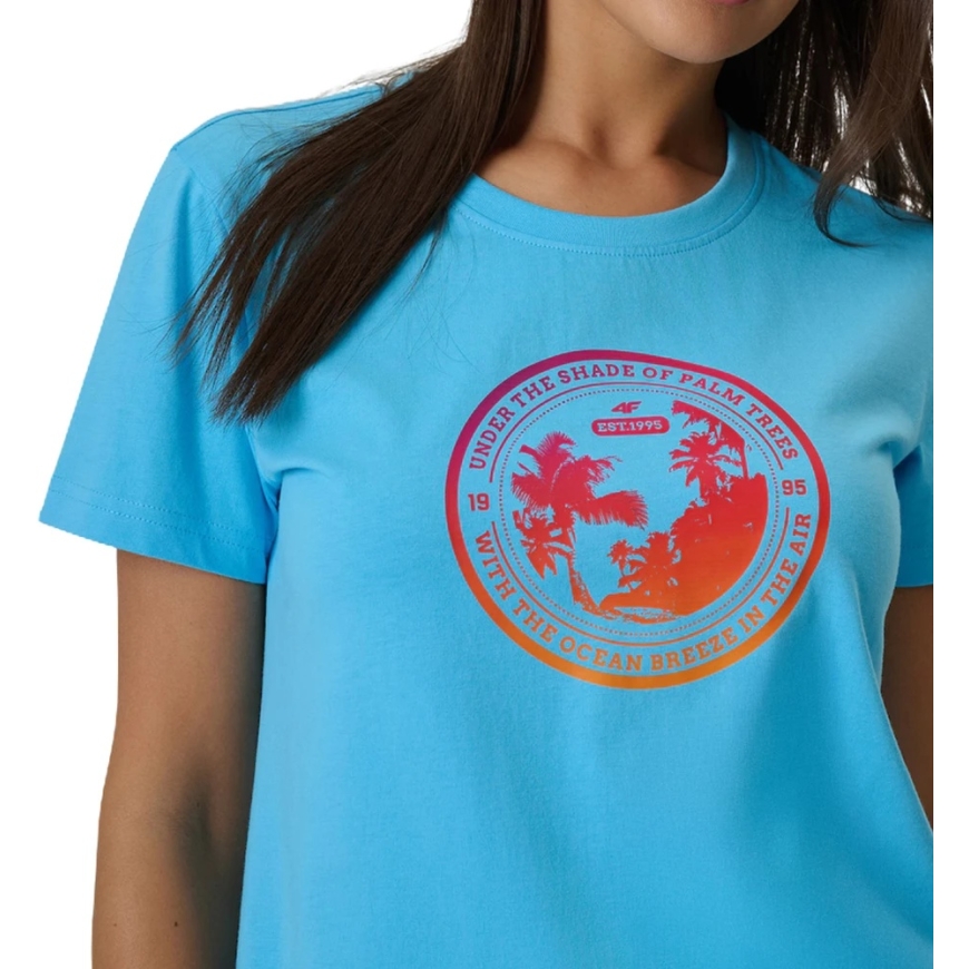 Women’s T-shirt 4F F2718 blue 4FWSS26TTSHF2718 33S (S) – 4